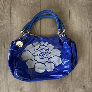 Stuart Weitzman Bloom Blue Small Handbag Tote Purse